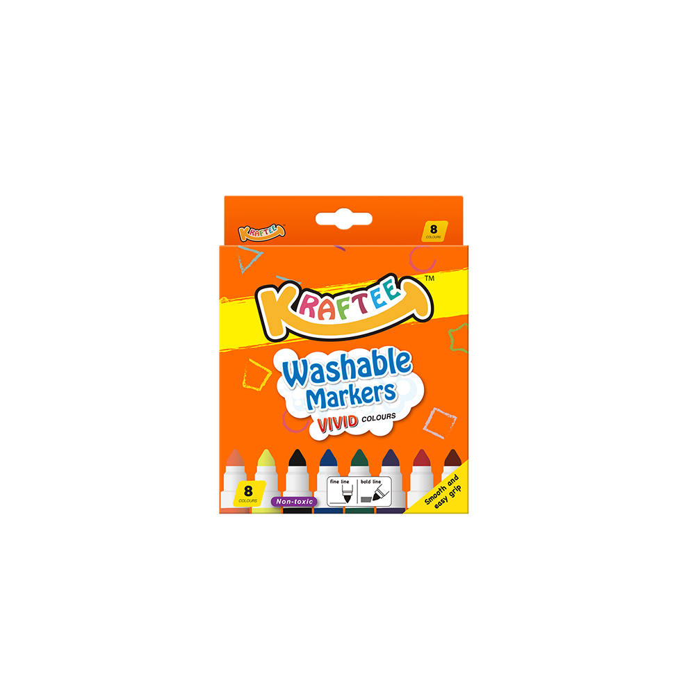 KRAFTEE 8CT WASHABLE MARKERS