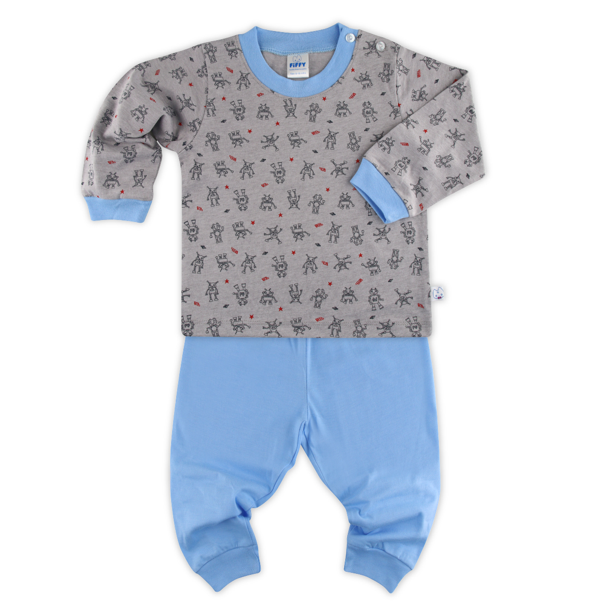 FIFFY Boy Short Sleeve Pyjamas Suit 3423003 - Blue
