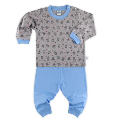 FIFFY Boy Short Sleeve Pyjamas Suit 3423003 - Blue