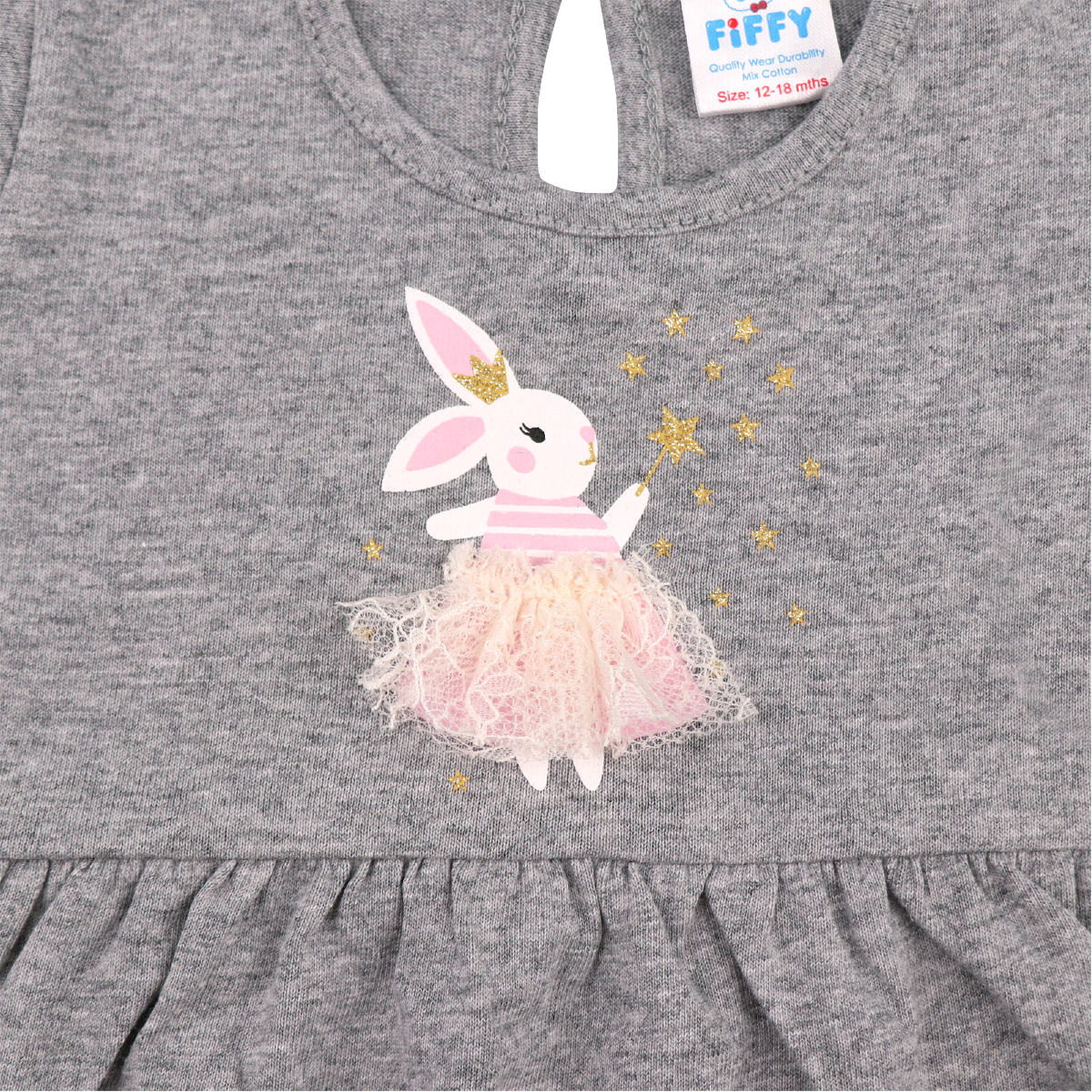 FIFFY Girl Dress (2323076) - Grey