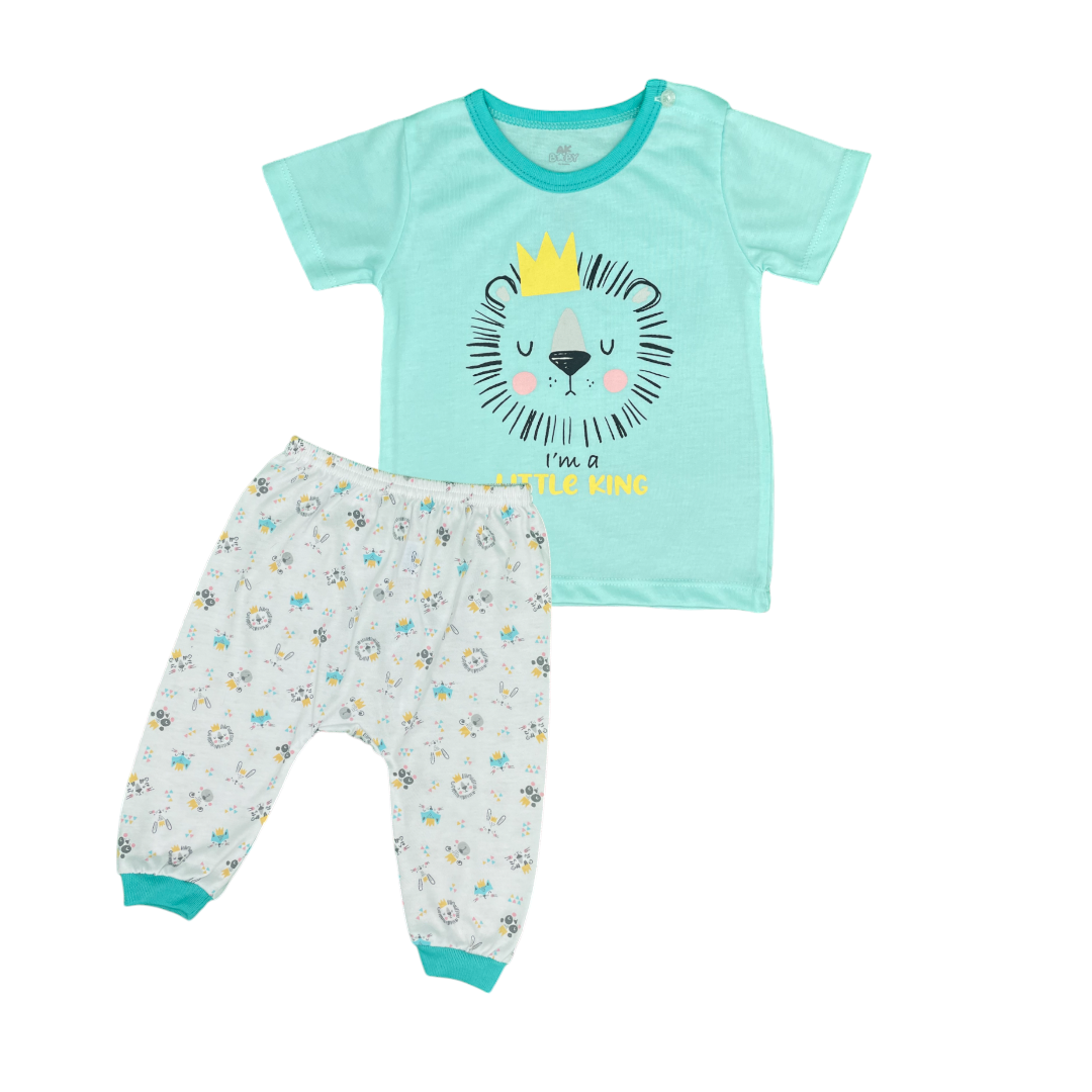 Anakku Little King Baby Suit Set (NBB-A19-002)-Green