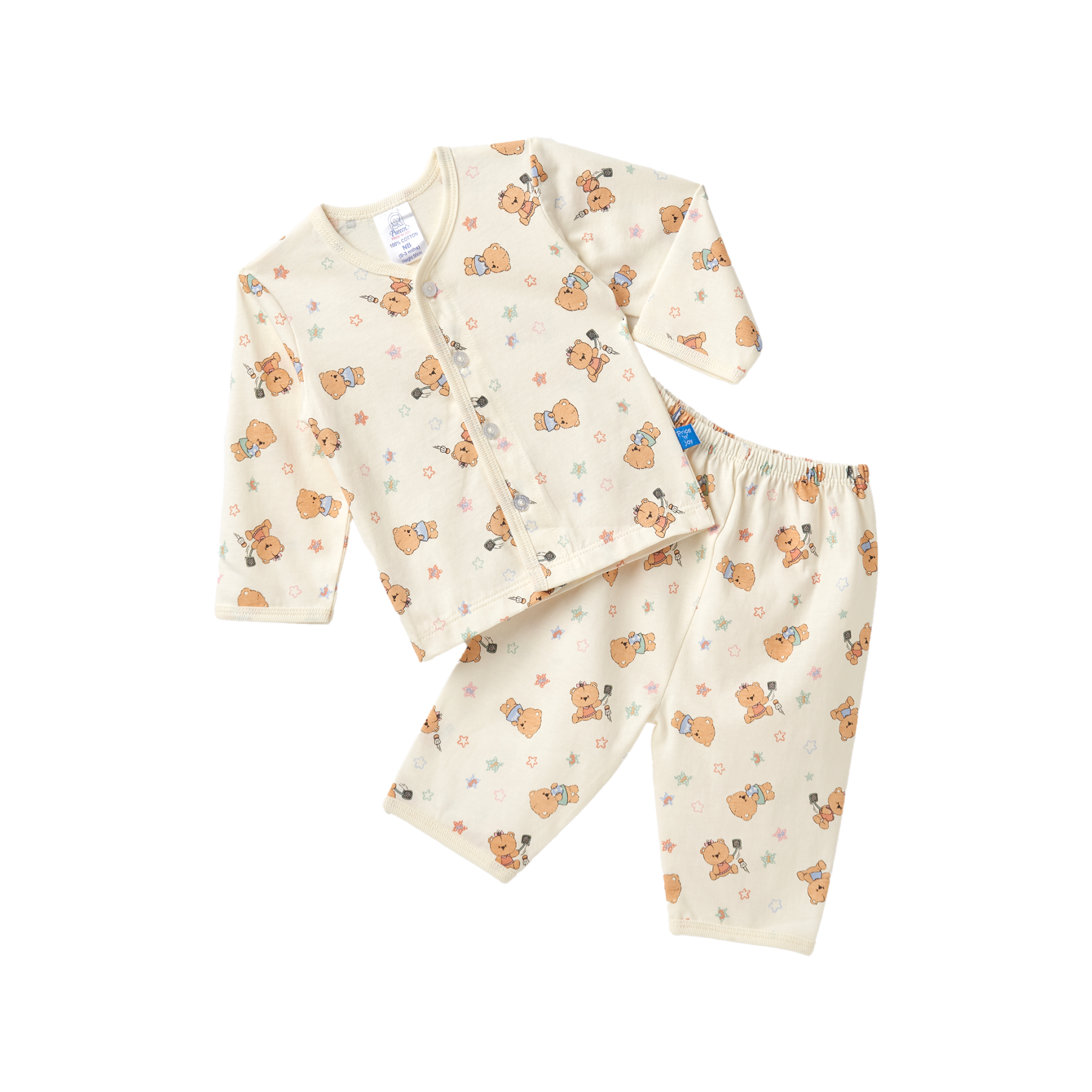 PUREEN PNJ BNSF 0064 L/S VEST+L/P SUTERA - CREAM