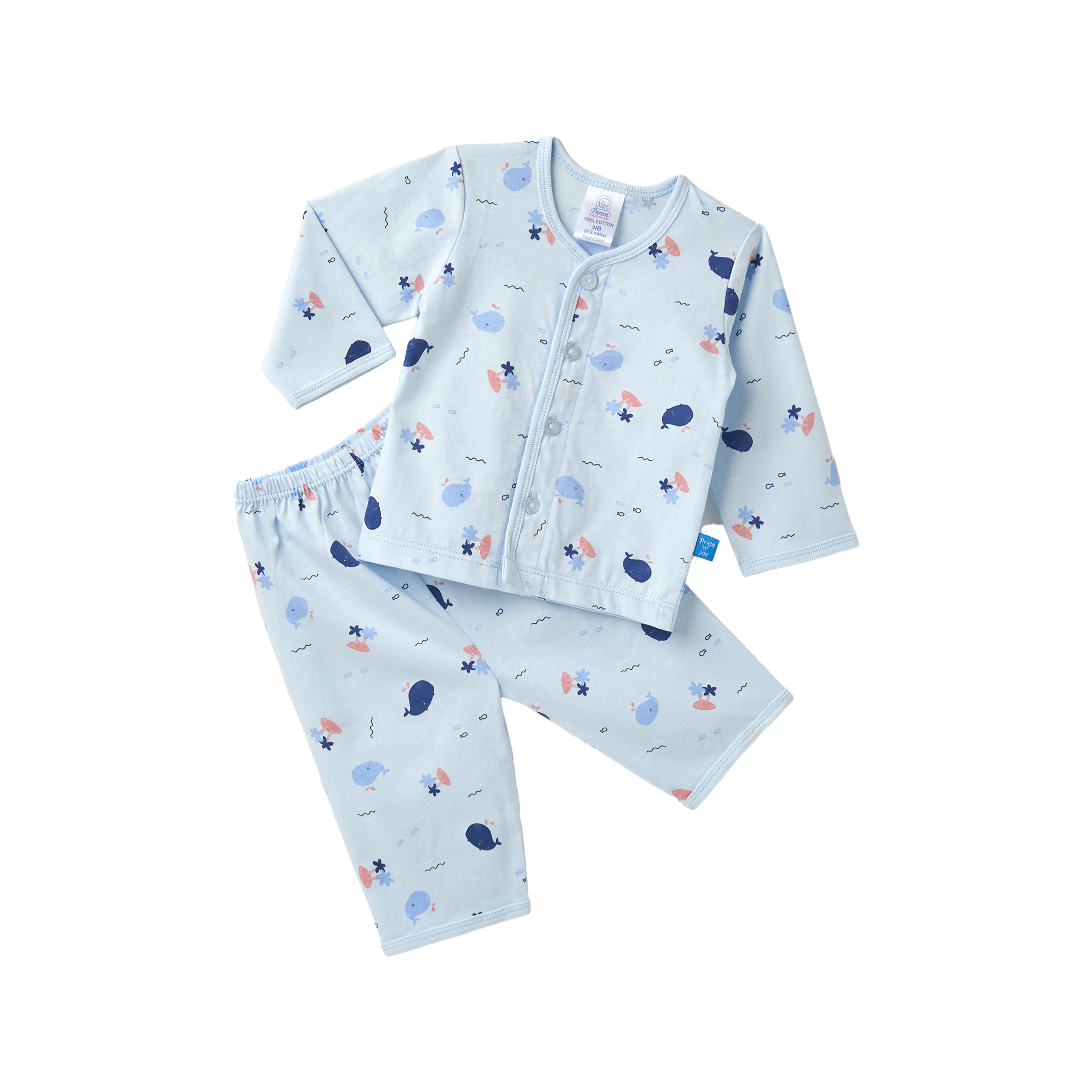 PUREEN PNJ BNSF 0064 L/S VEST+L/P SUTERA - BLUE