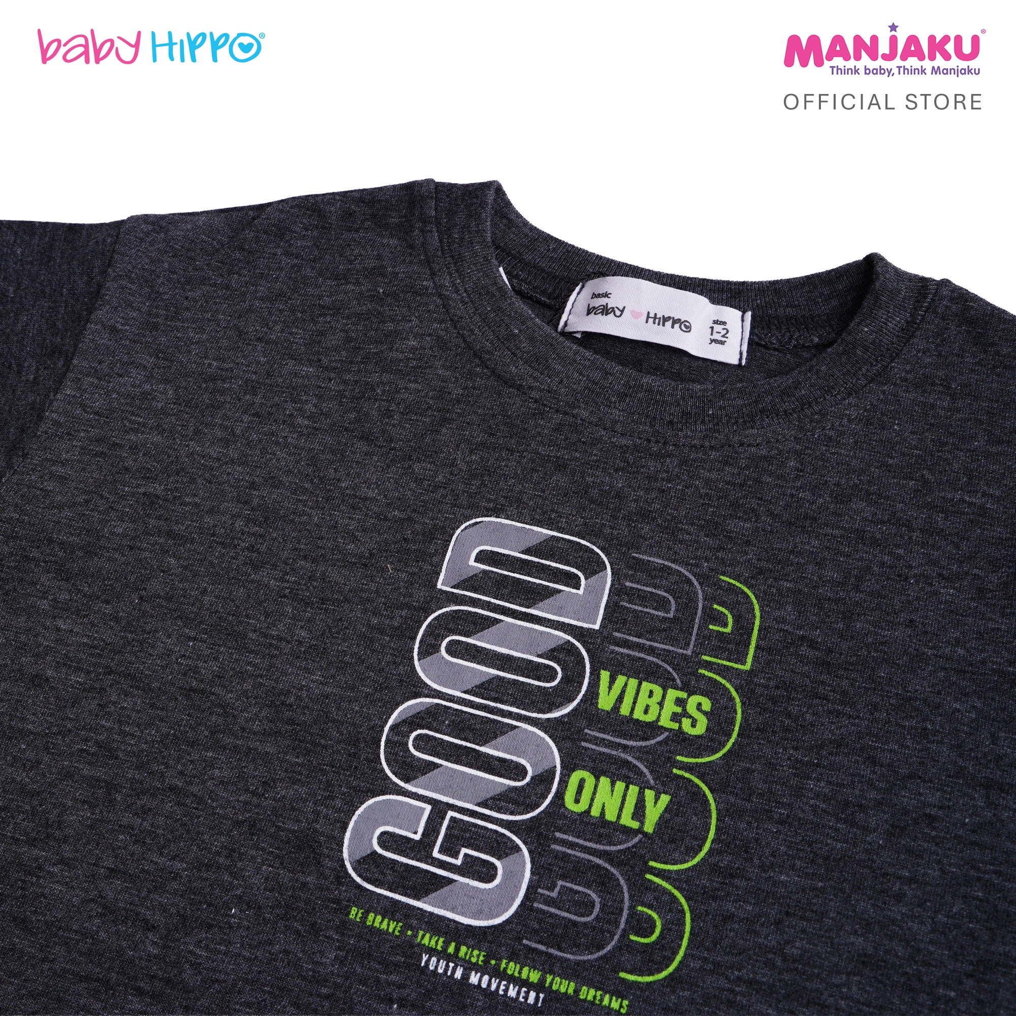 B.HIPPO S/S TOP (HTT1125-10251) - GOOD VIBES ONLY