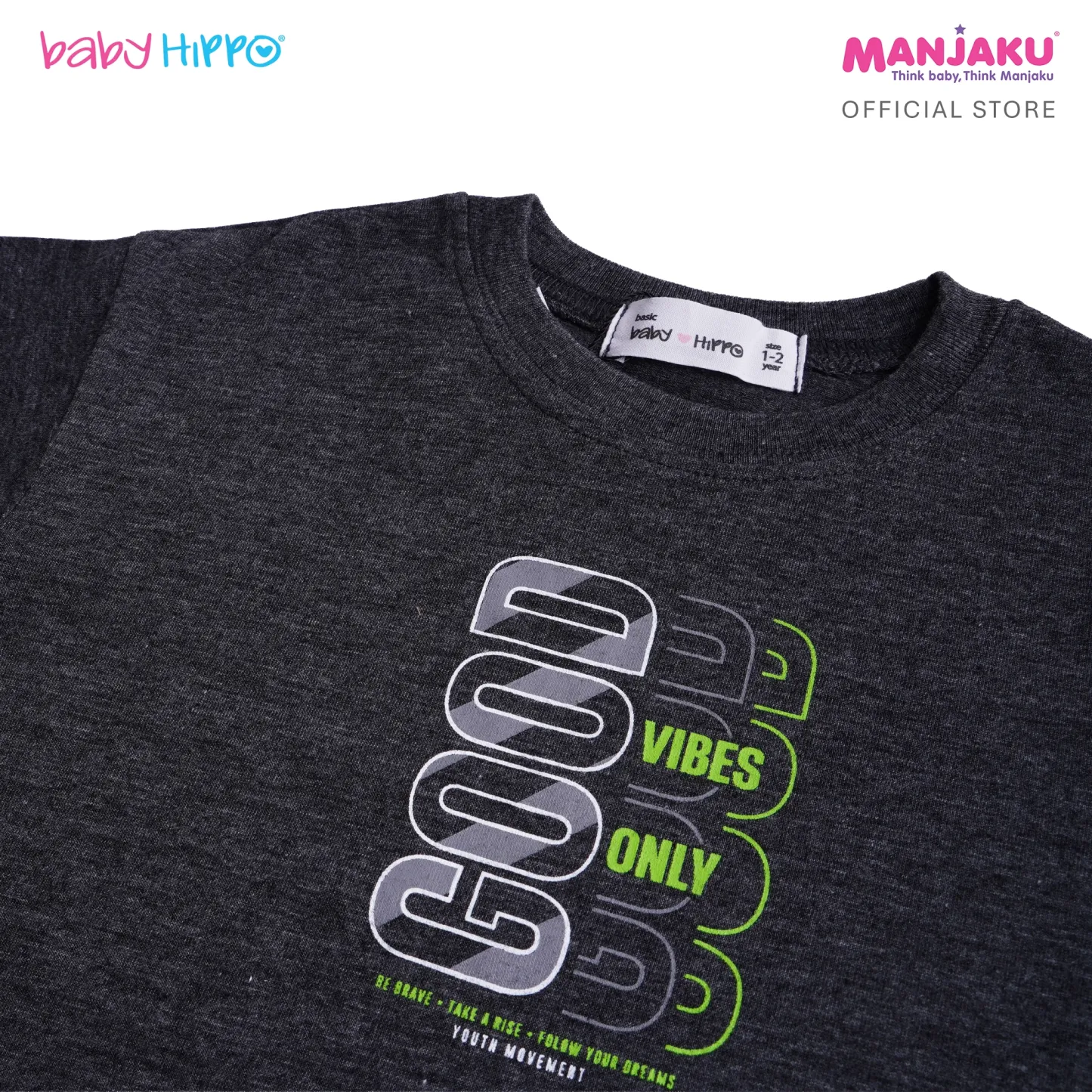 B.HIPPO S/S TOP (HTT1125-10251) - GOOD VIBES ONLY