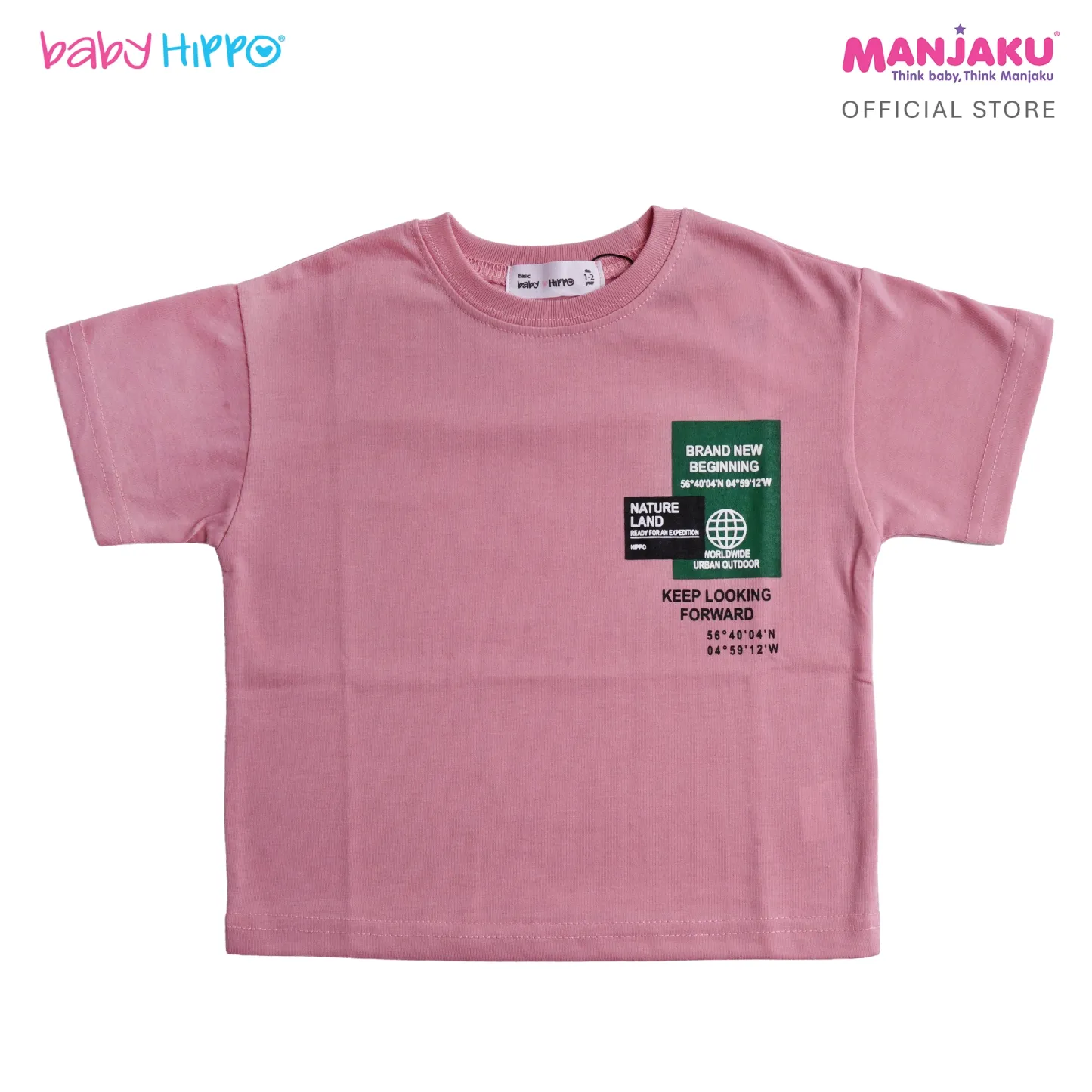 B.HIPPO S/S TOP (HTT1125-10256) - KEEP LOOKING FORWARD