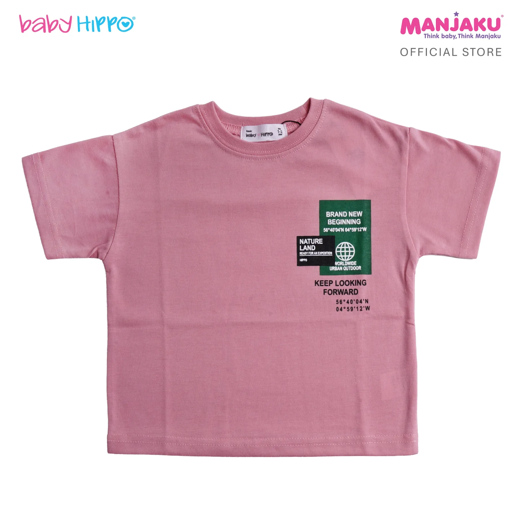 B.HIPPO S/S TOP (HTT1125-10256) - KEEP LOOKING FORWARD