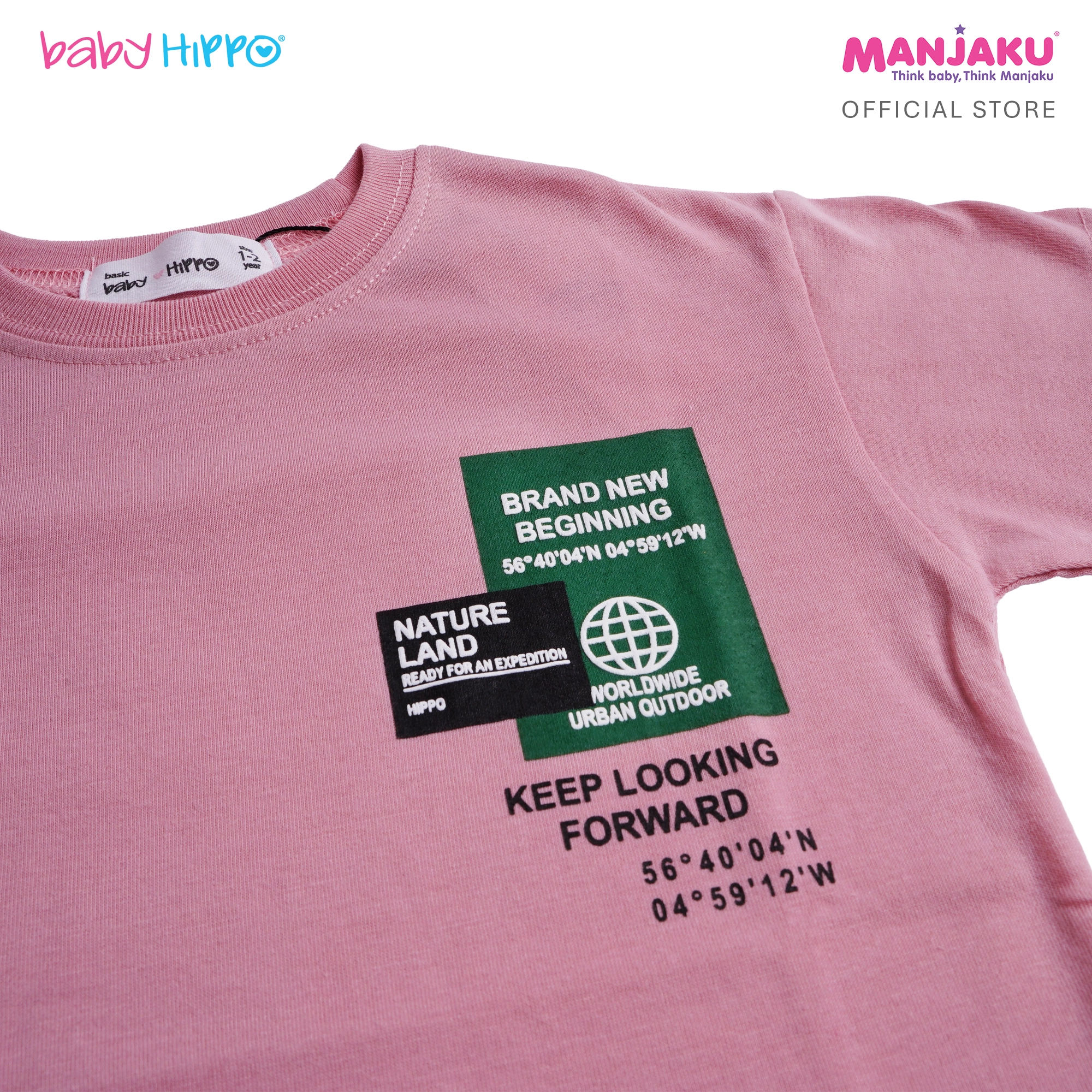 B.HIPPO S/S TOP (HTT1125-10256) - KEEP LOOKING FORWARD
