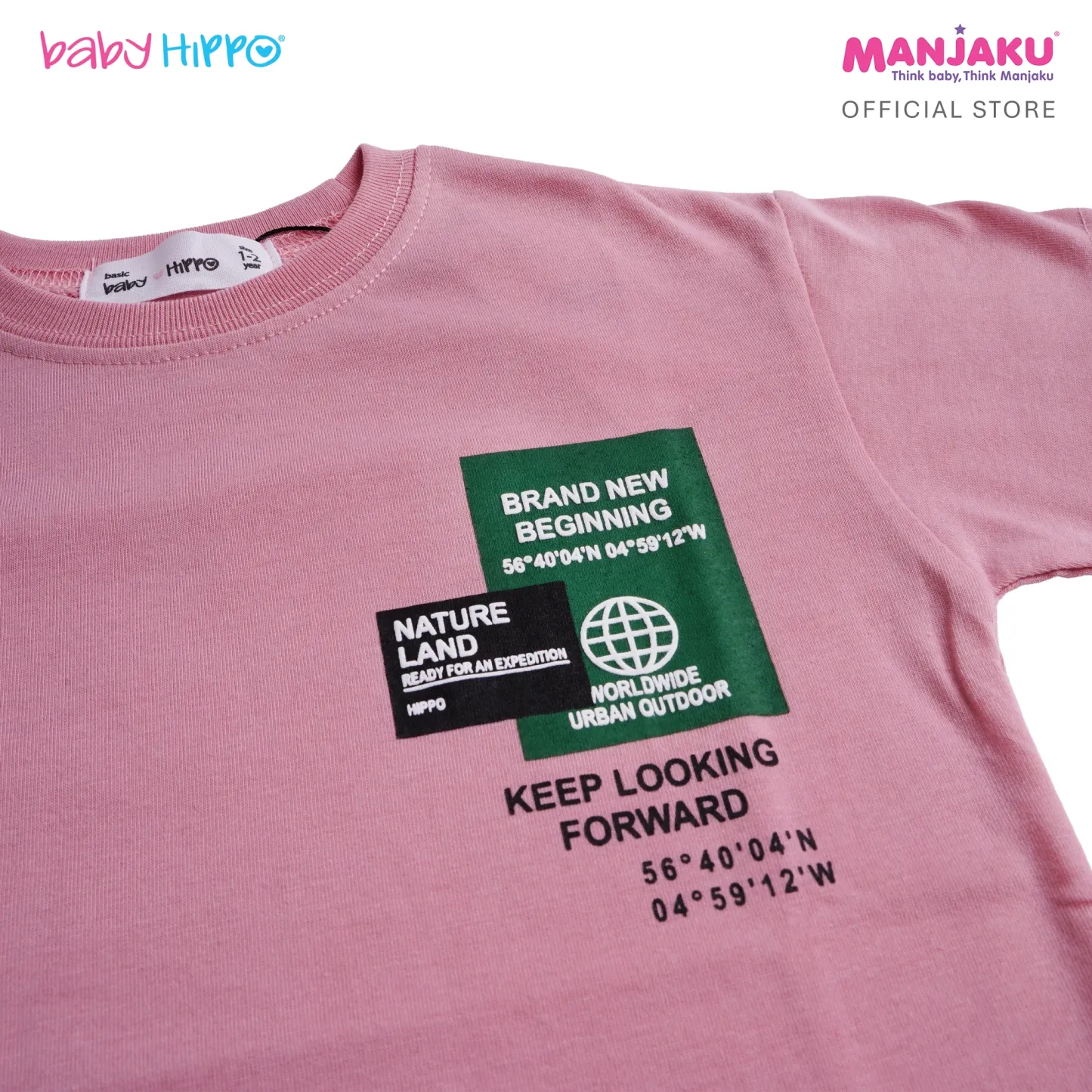 B.HIPPO S/S TOP (HTT1125-10256) - KEEP LOOKING FORWARD