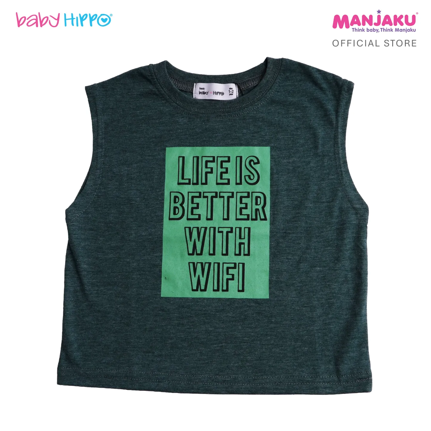 B.HIPPO S/S TOP (HTT1125-10262) - LIFE IS BETTER WITH WIFI