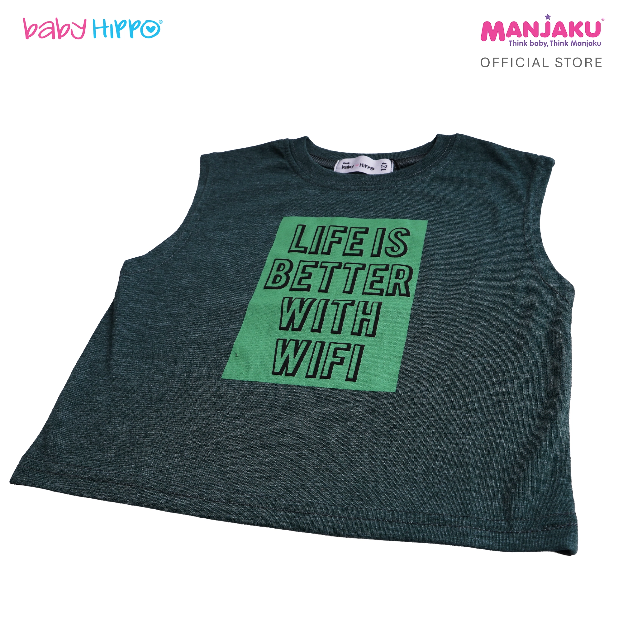 B.HIPPO S/S TOP (HTT1125-10262) - LIFE IS BETTER WITH WIFI
