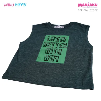 B.HIPPO S/S TOP (HTT1125-10262) - LIFE IS BETTER WITH WIFI