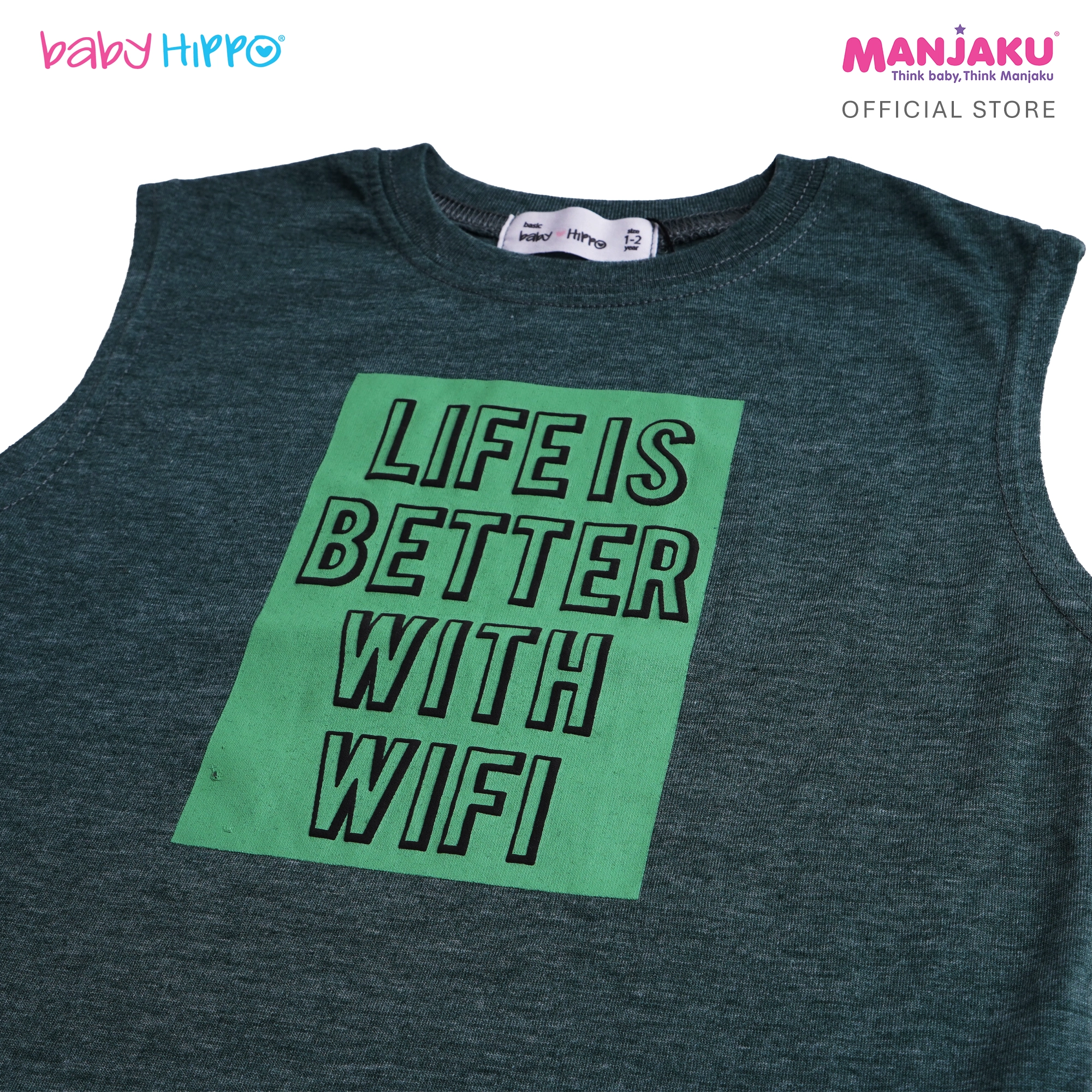 B.HIPPO S/S TOP (HTT1125-10262) - LIFE IS BETTER WITH WIFI