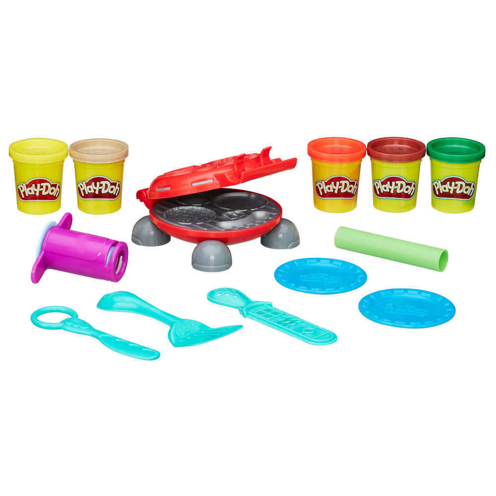 Play-Doh Kitchen Creations Burger Barbecue With 5 Play Doh Color Can (Model:B5521)
