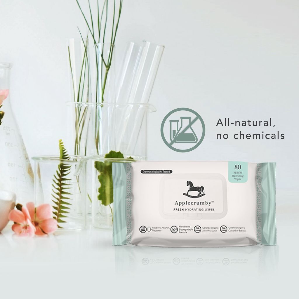 Applecrumby Fresh Hydrating Wipes 2x80s