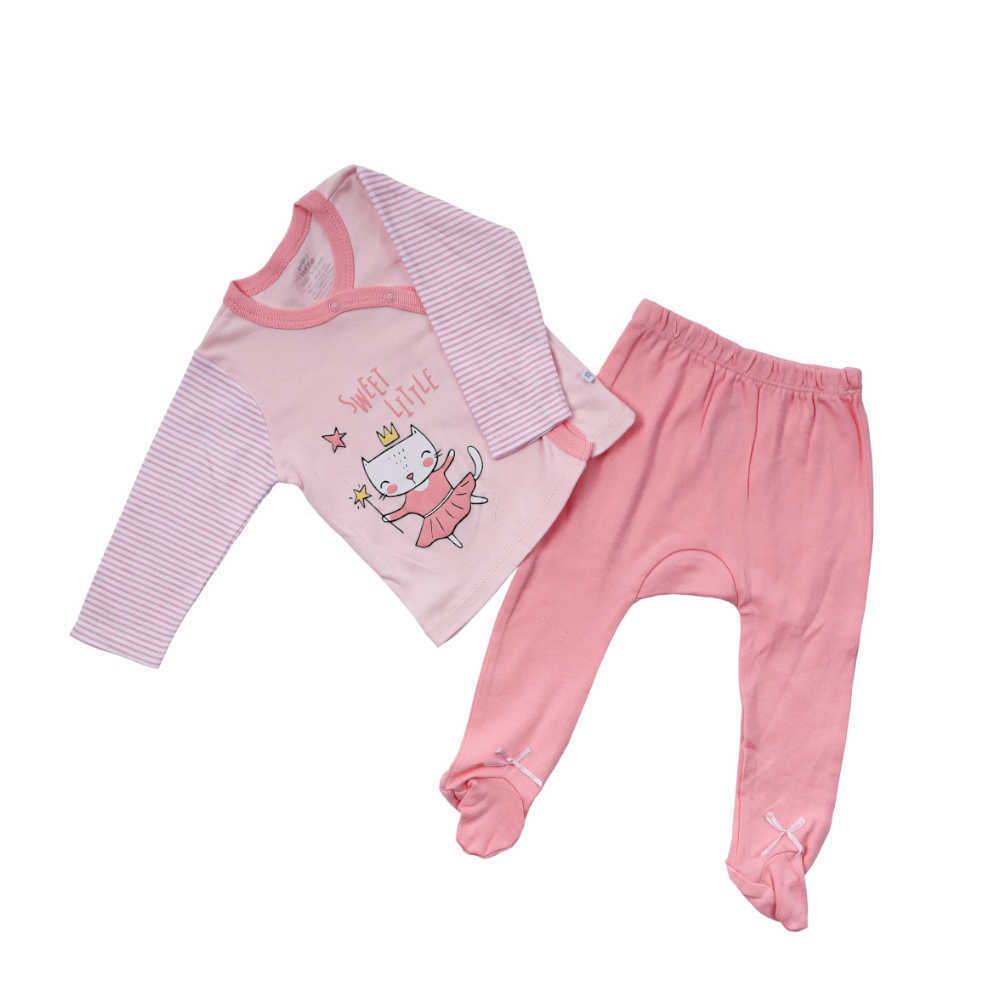 Baby Hippo 3in1 Infant Girl Suitset HFI1222-49005 - Pink