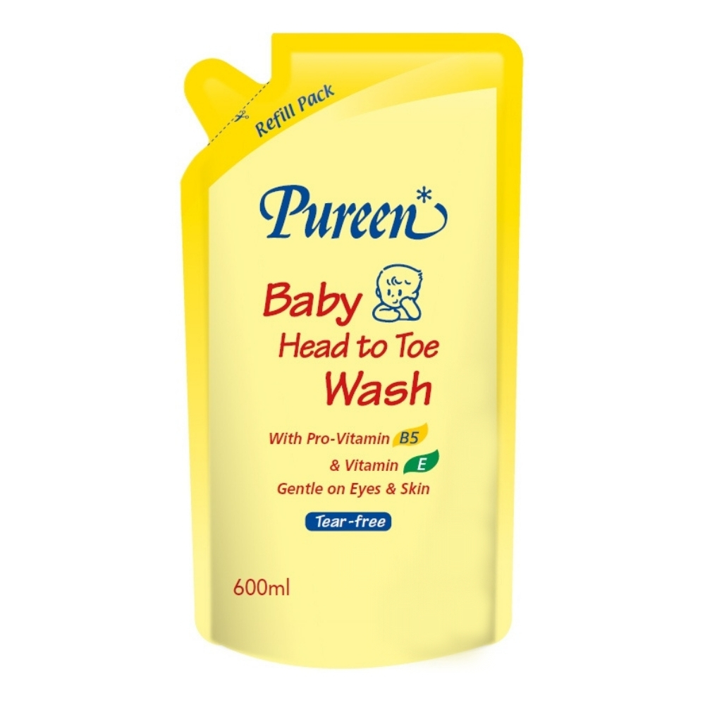Pureen Baby Head To Toe Wash - Refill - 600ML