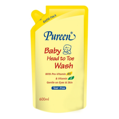 Pureen Baby Head To Toe Wash - Refill - 600ML