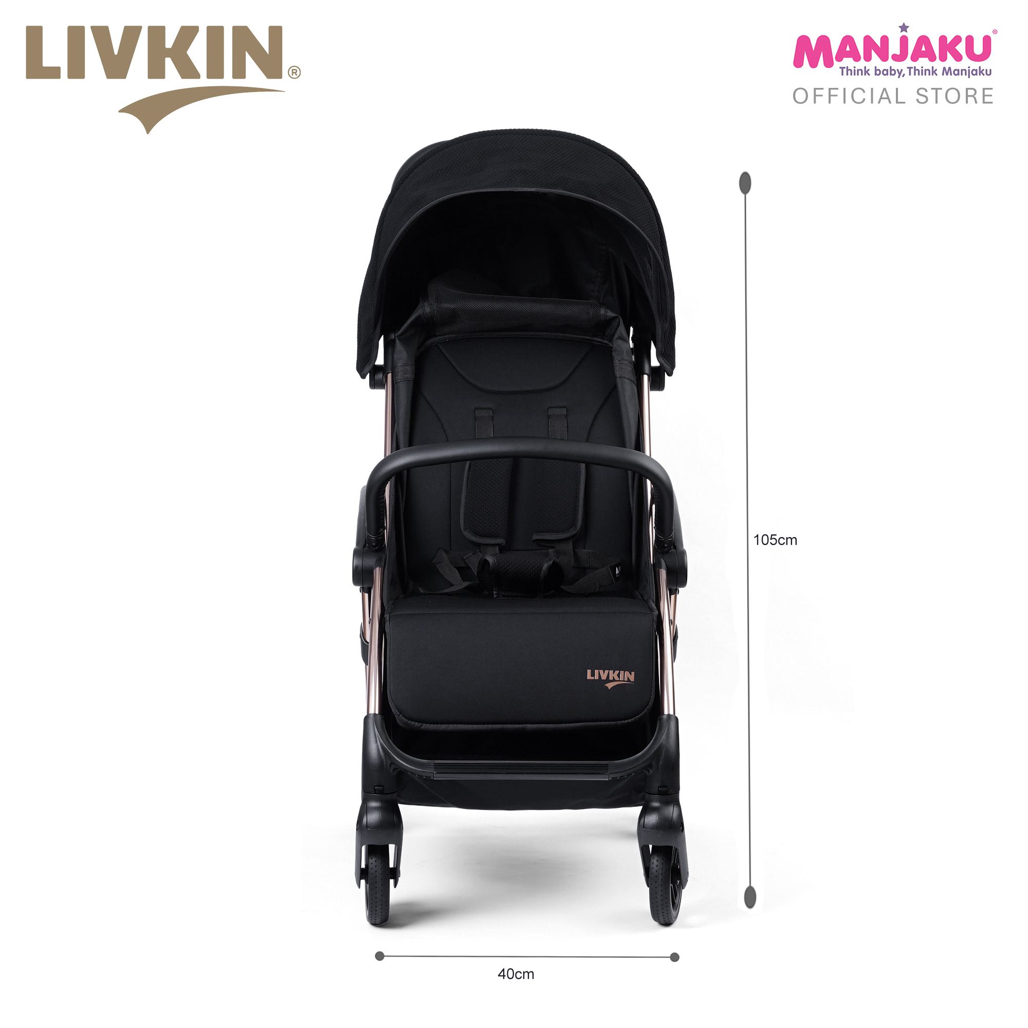 LIVKIN K5 AUTO FOLD LIGHTWEIGHT STROLLER BLACK