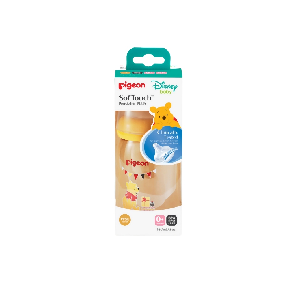 Pigeon SofTouch??? Wide Neck PPSU Nursing Bottle Disney Winnie Pooh - 160ml