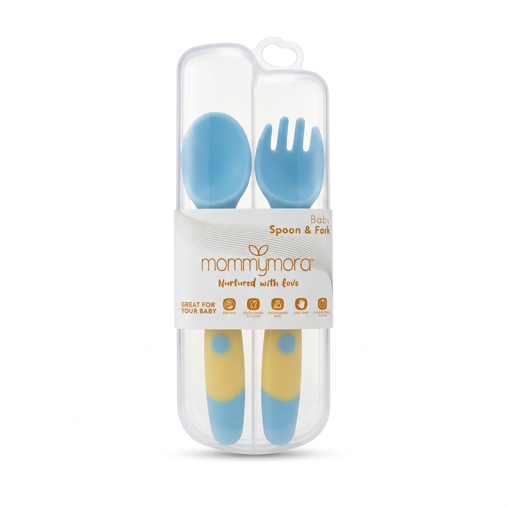 MOMMYMORA SPOON & FORK YELLOW