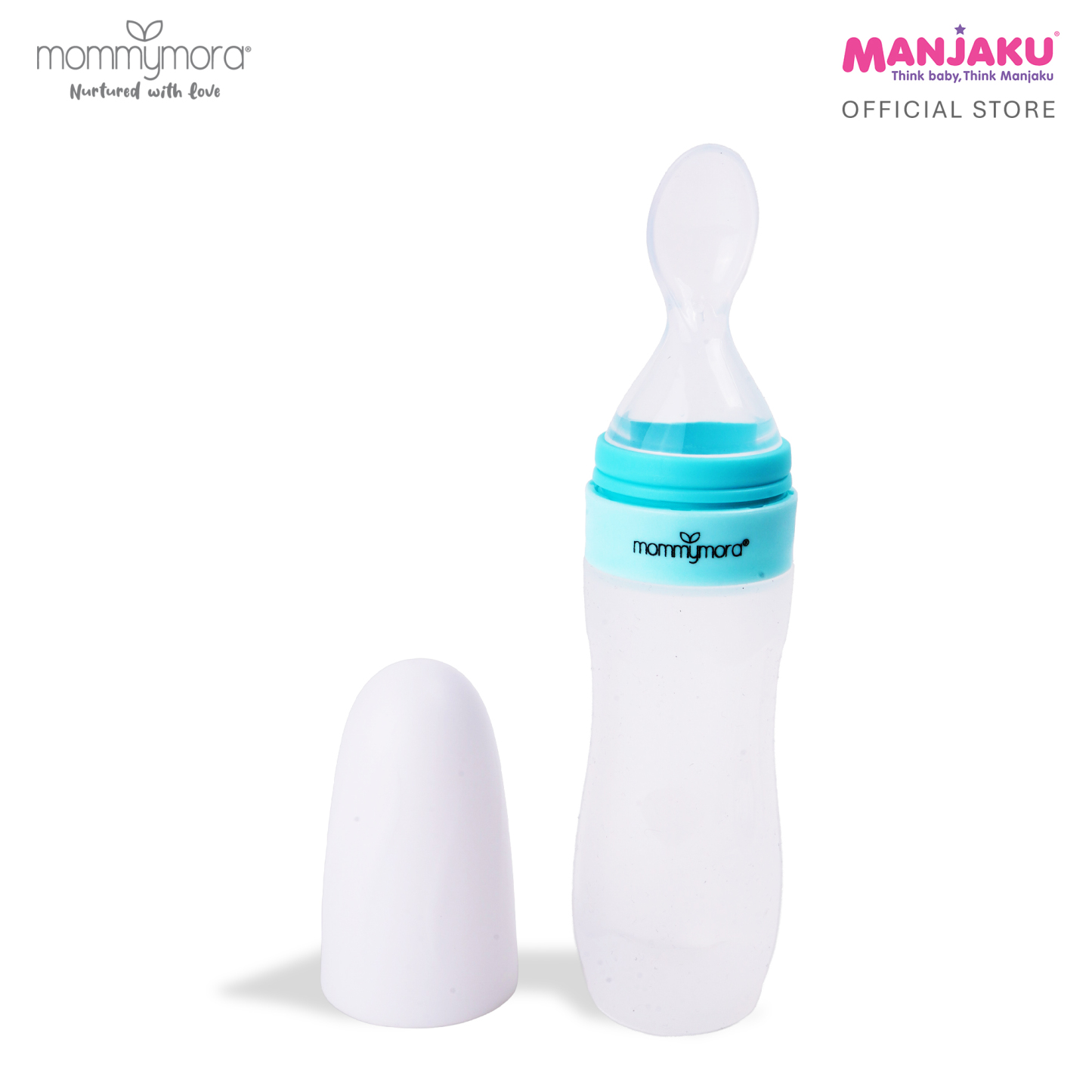 MOMMYMORA SILICONE FEEDER SPOON 120ML BLUE