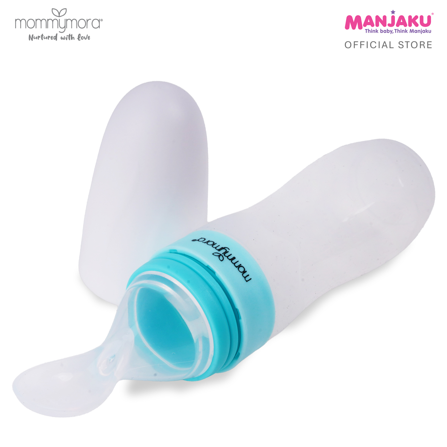 MOMMYMORA SILICONE FEEDER SPOON 120ML BLUE