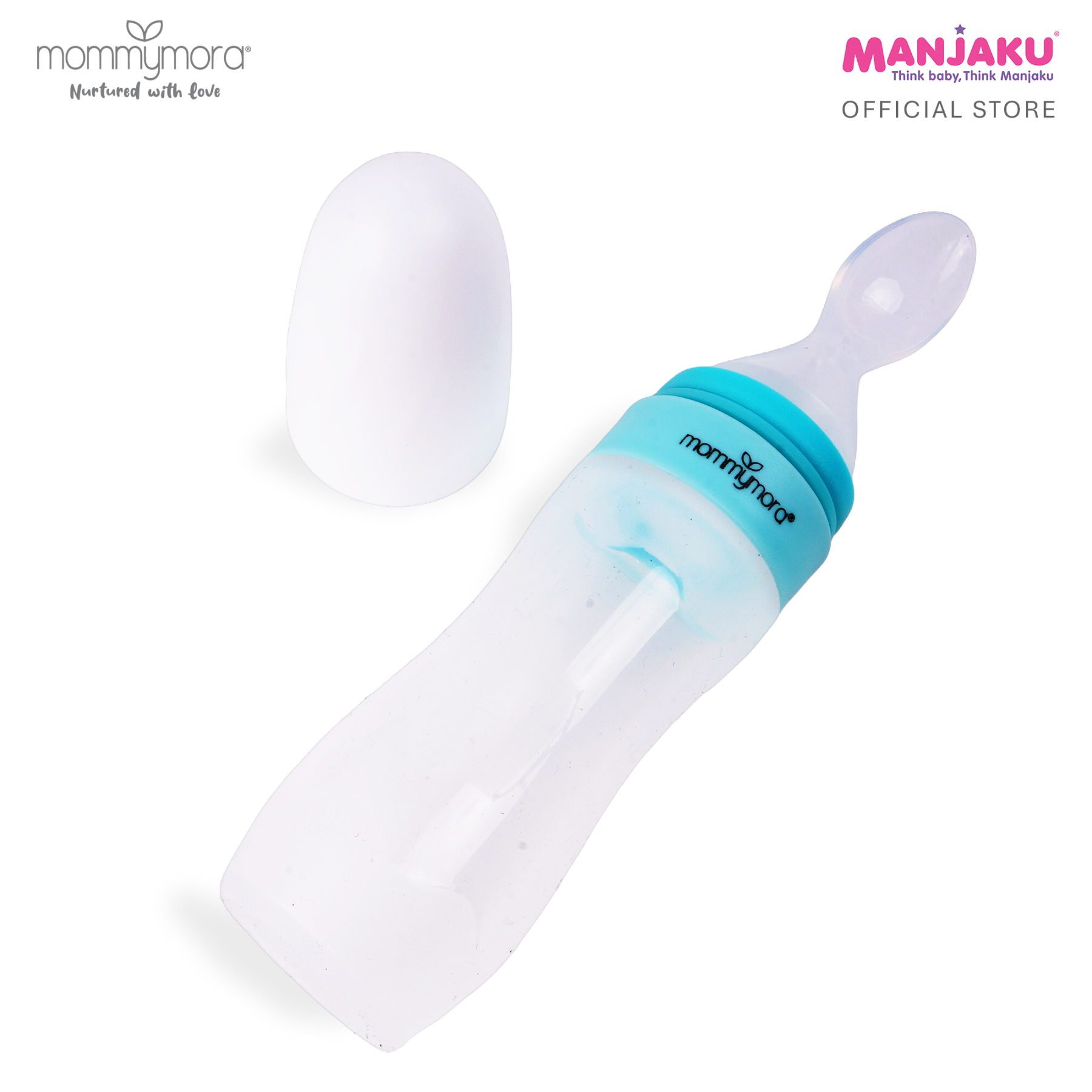 MOMMYMORA SILICONE FEEDER SPOON 120ML BLUE