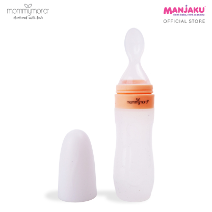 MOMMYMORA SILICONE FEEDER  SPOON 120ML PINK