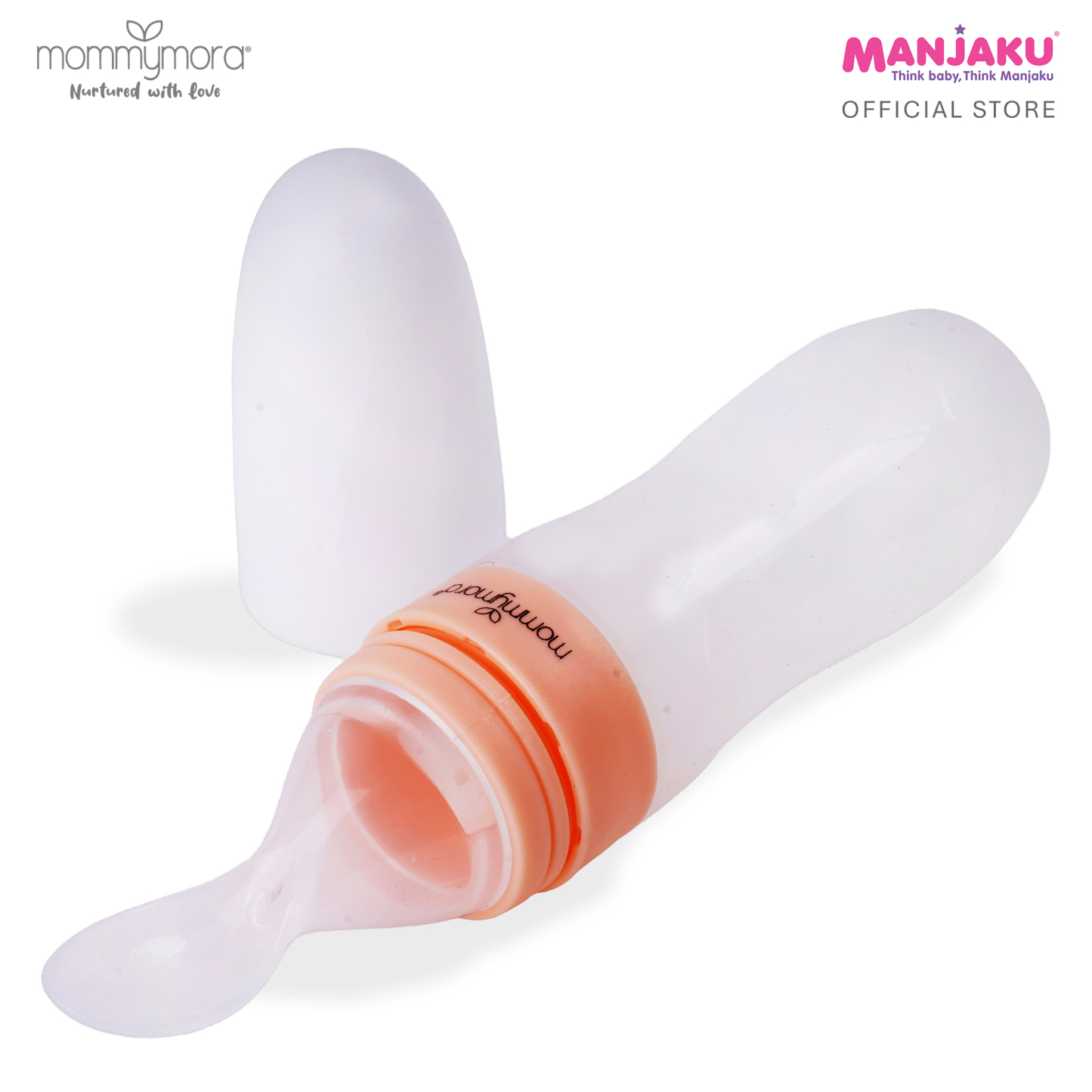 MOMMYMORA SILICONE FEEDER  SPOON 120ML PINK
