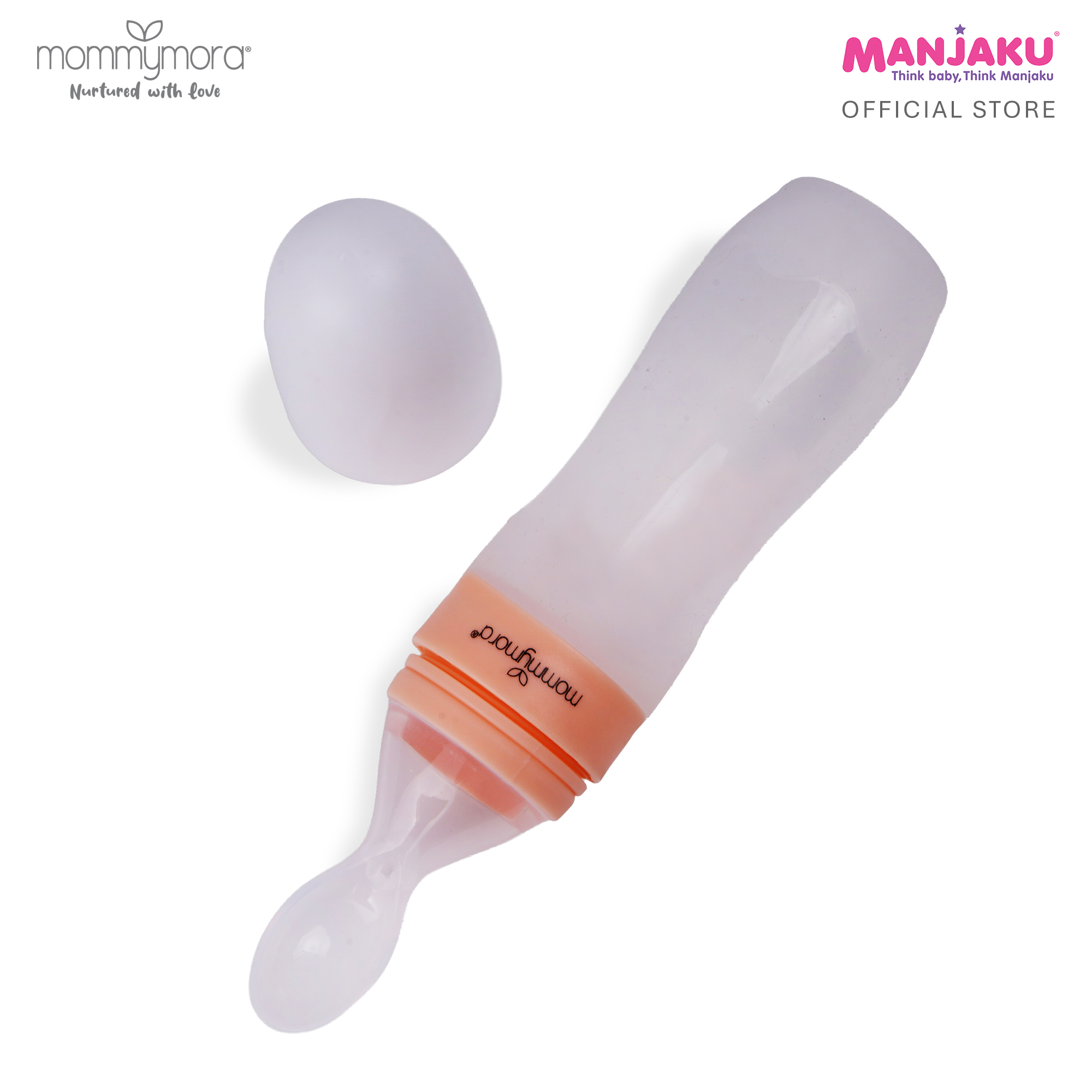 MOMMYMORA SILICONE FEEDER  SPOON 120ML PINK