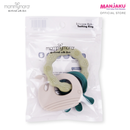 MOMMYMORA SILICONE TEETHING RING GREEN