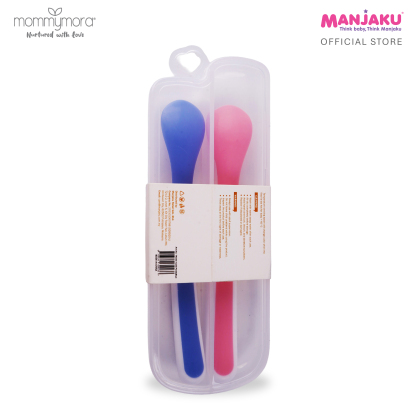 MOMMYMORA HEAT SENSING SPOON PINK + BLUE