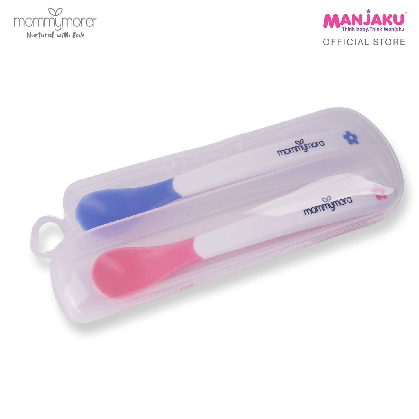 MOMMYMORA HEAT SENSING SPOON PINK + BLUE