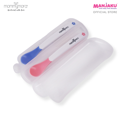 MOMMYMORA HEAT SENSING SPOON PINK + BLUE