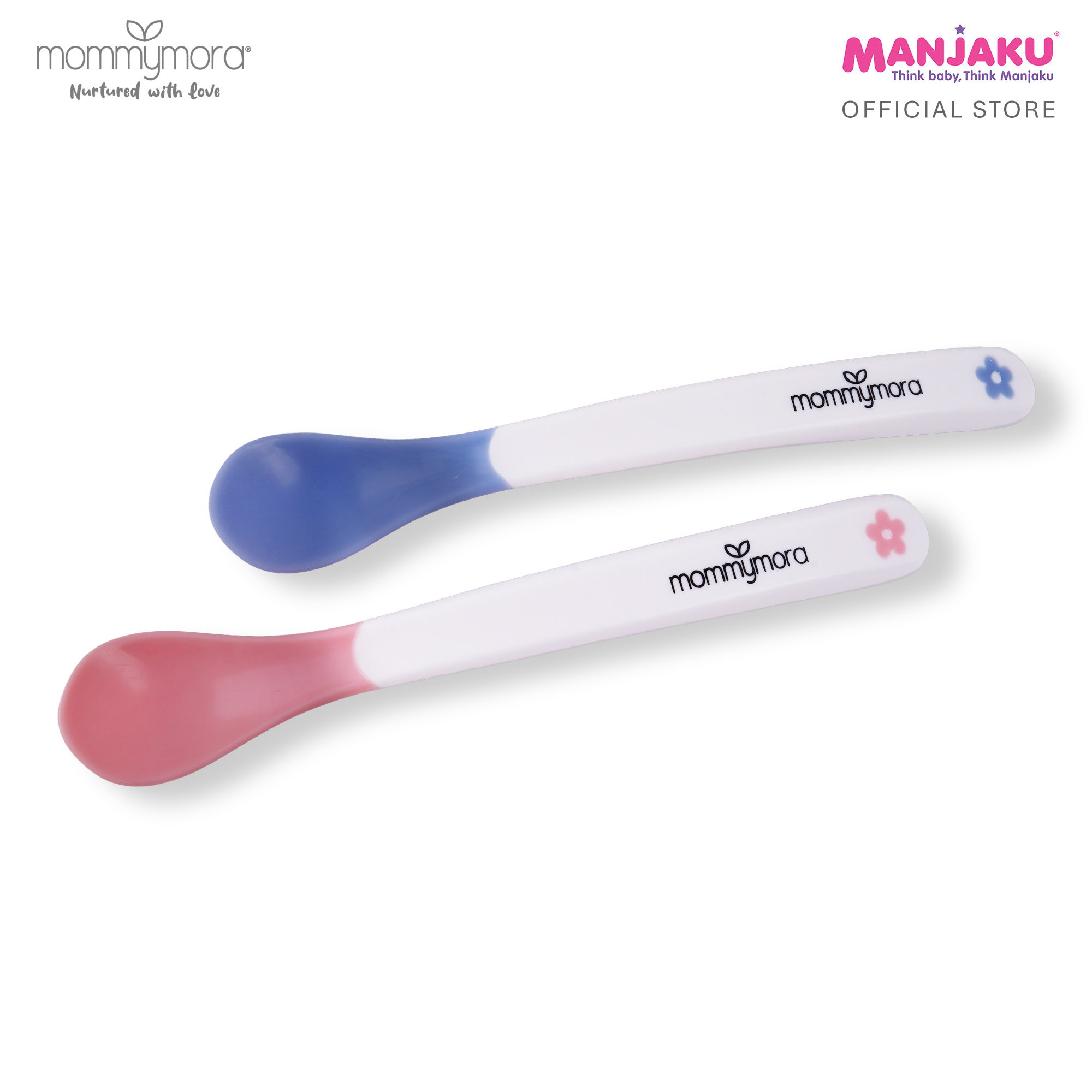 MOMMYMORA HEAT SENSING SPOON PINK + BLUE