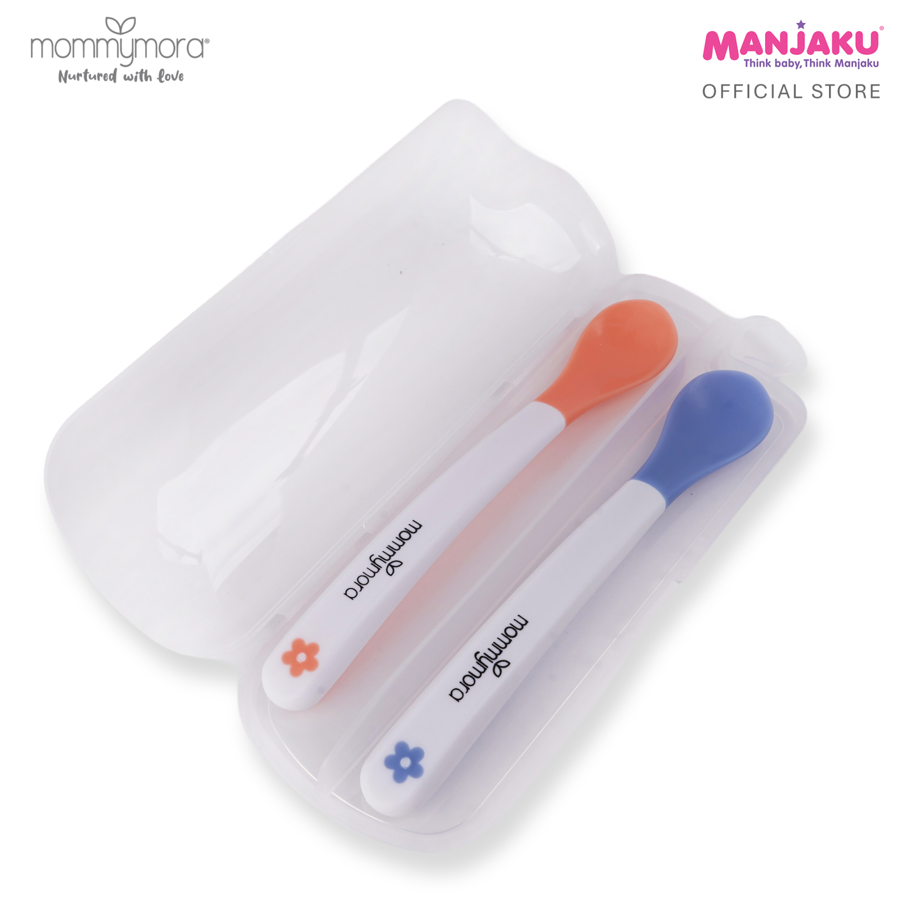 MOMMYMORA HEAT SENSING SPOON ORANGE + BLUE