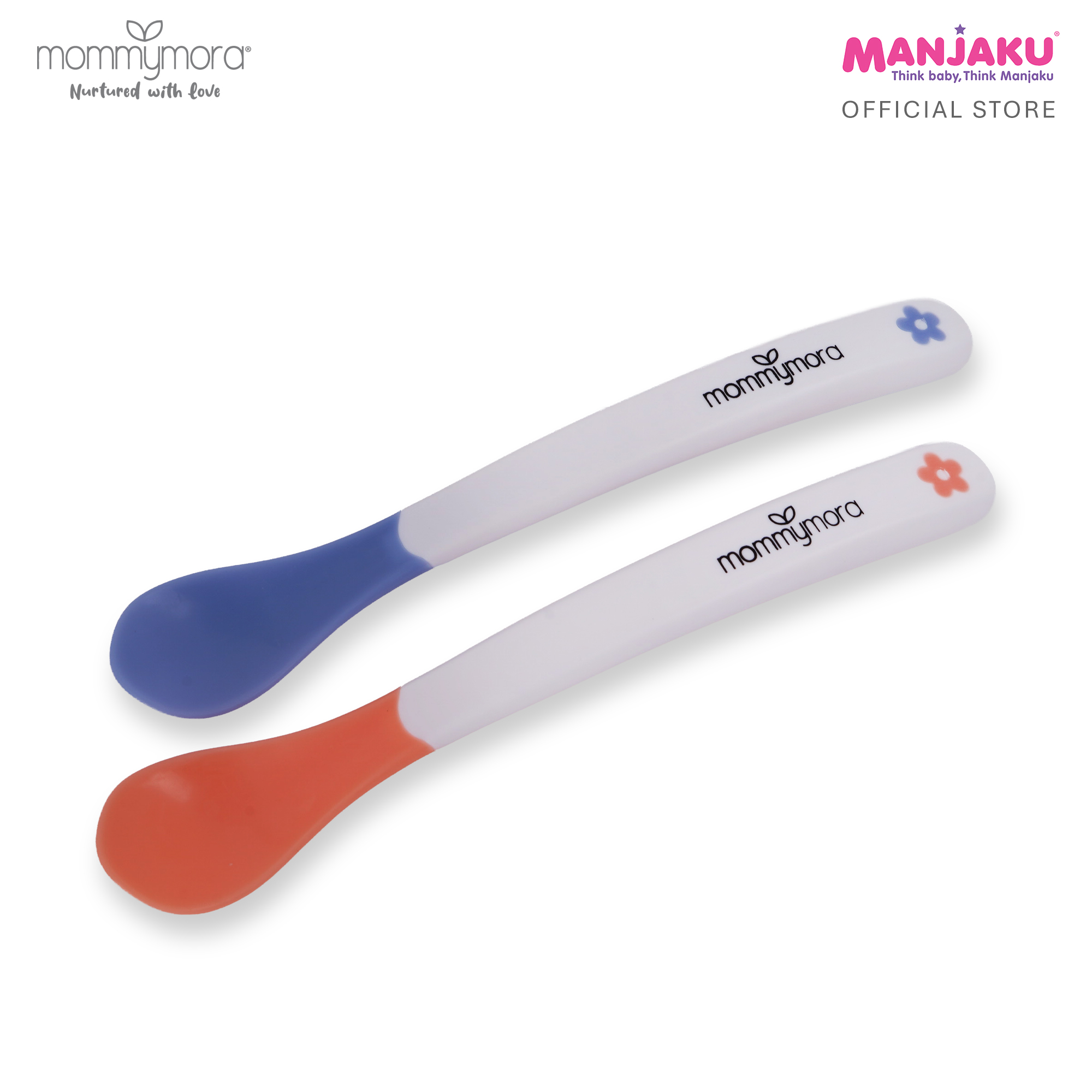 MOMMYMORA HEAT SENSING SPOON ORANGE + BLUE