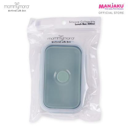 MOMMYMORA SIL COLLAPSIBLE LUNCH BOX GRN