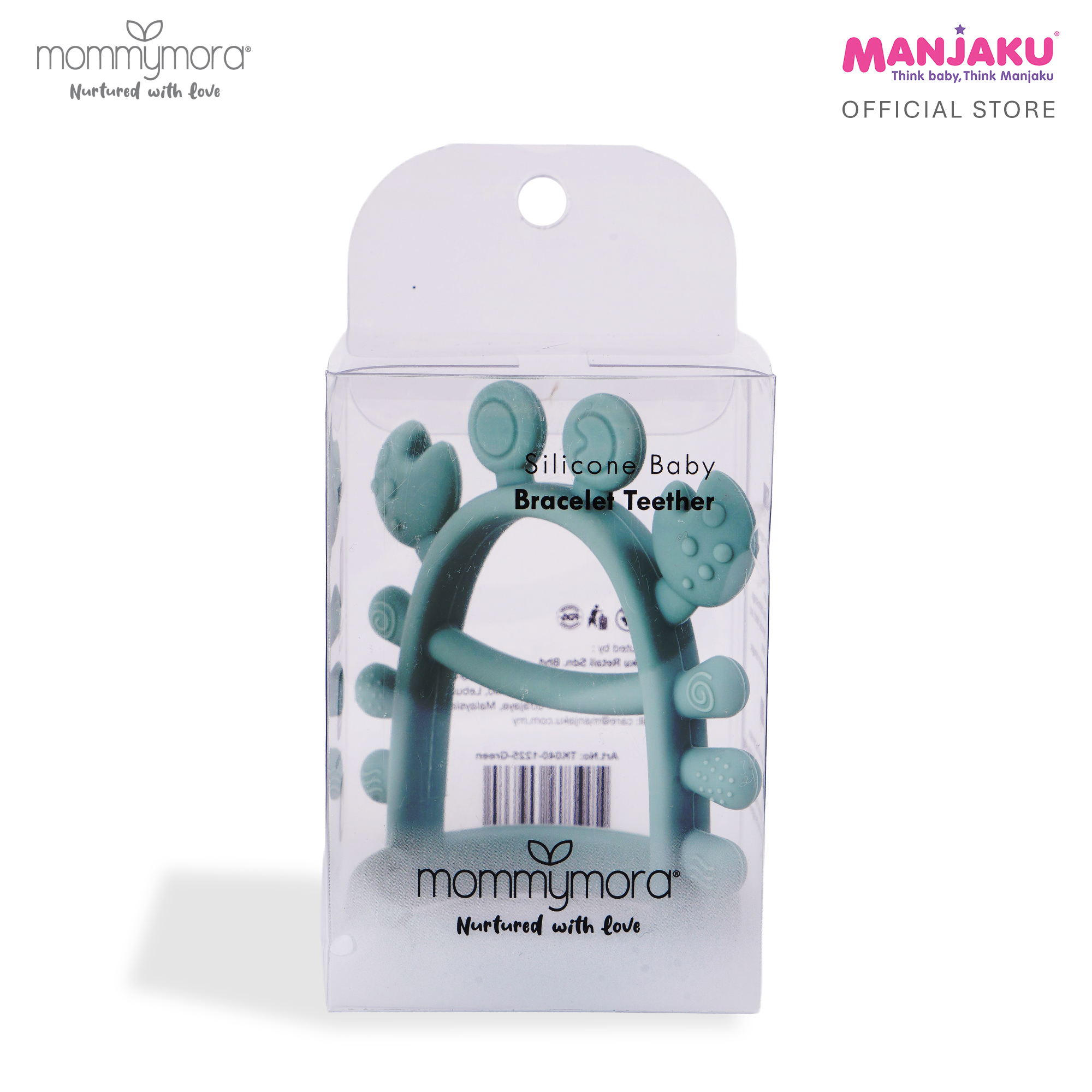 MOMMYMORA SILICONE BRACELET TEETHER GREEN