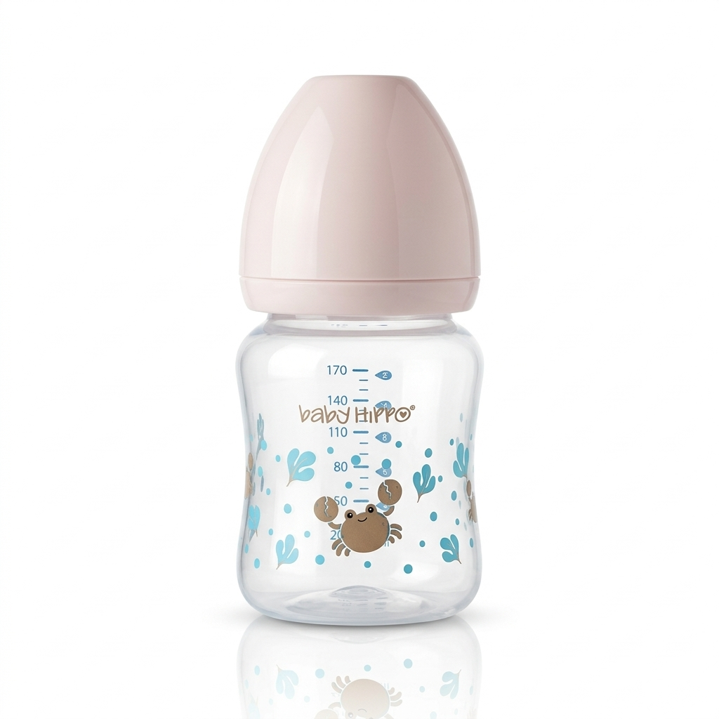 BABY HIPPO WIDE NECK FEEDING BOTTLE