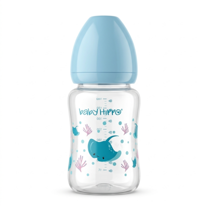 BABY HIPPO WIDE NECK FEEDING BOTTLE