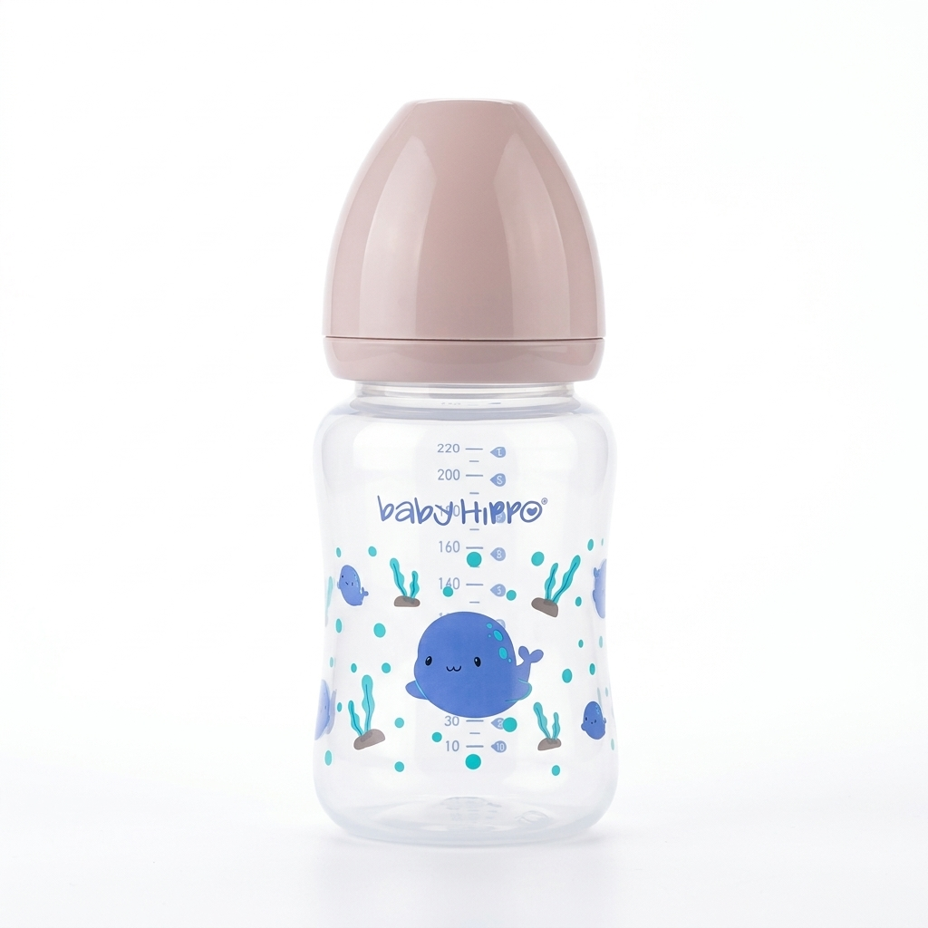 BABY HIPPO WIDE NECK FEEDING BOTTLE