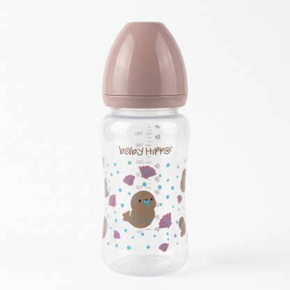 BABY HIPPO WIDE NECK FEEDING BOTTLE