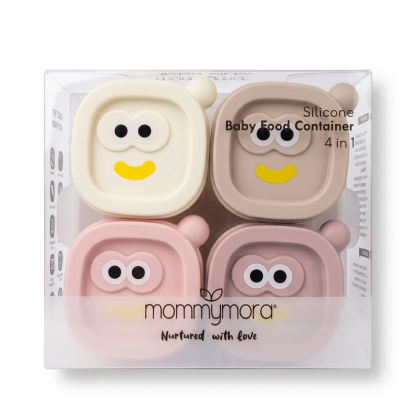 MOMMYMORA SILICONE FOOD CONTIANER 4-IN-1 WITH TRAY