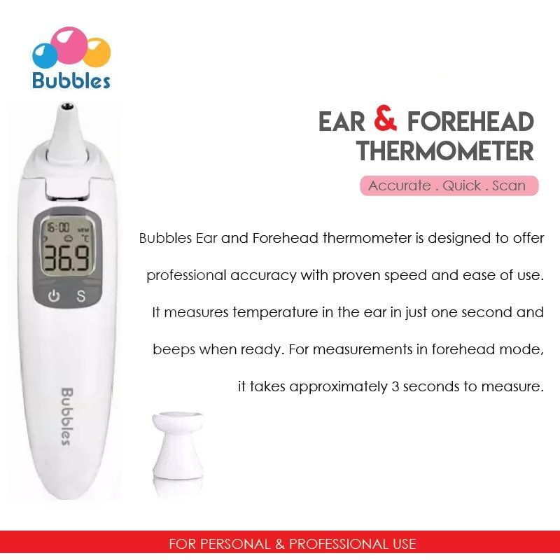 Bubbles Ear and Forehead Thermometer