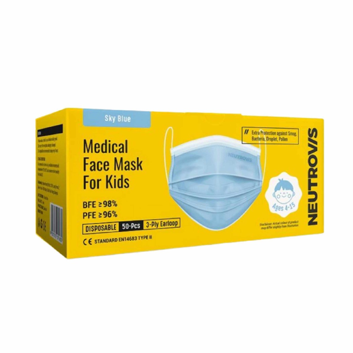 Neutrovis Kids M.Face Mask - Sky Blue (50's)