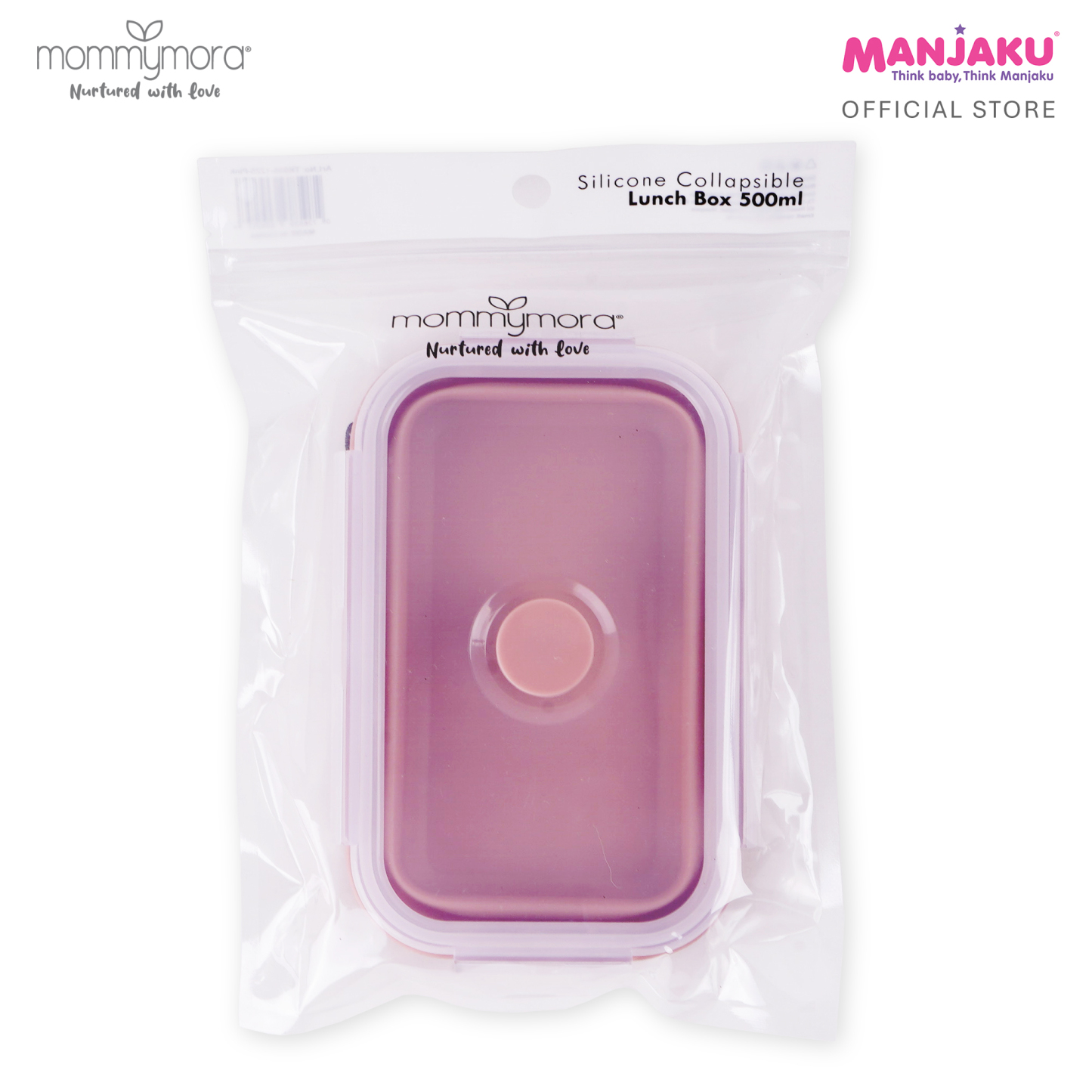 MOMMYMORA SIL COLLAPSIBLE LUNCH BOX PNK