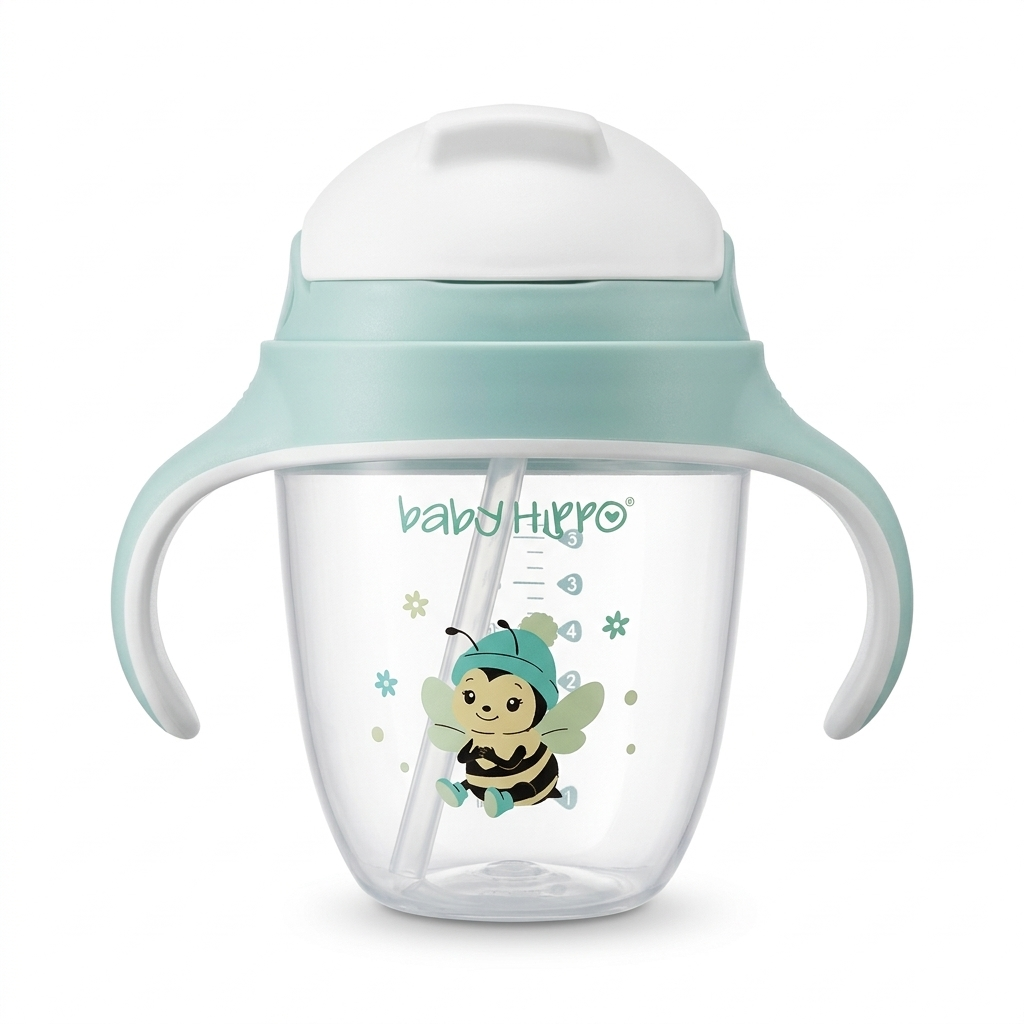 BABY HIPPO BABY SIPPY CUP WITH STRAW