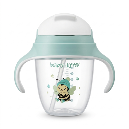 BABY HIPPO BABY SIPPY CUP WITH STRAW
